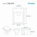 Ver imagem 3 de Assento Sanitário Square Rosa Shell (pêssego) Louça Incepa