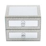 Porta Joias de Madeira Espelhado Glitter 2 Gavetas 16cmx12cmx12,5cm Rojemac - 1