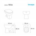 Ver imagem 2 de Assento Sanitário Ibiza Preto Para Louça Incepa Laufen