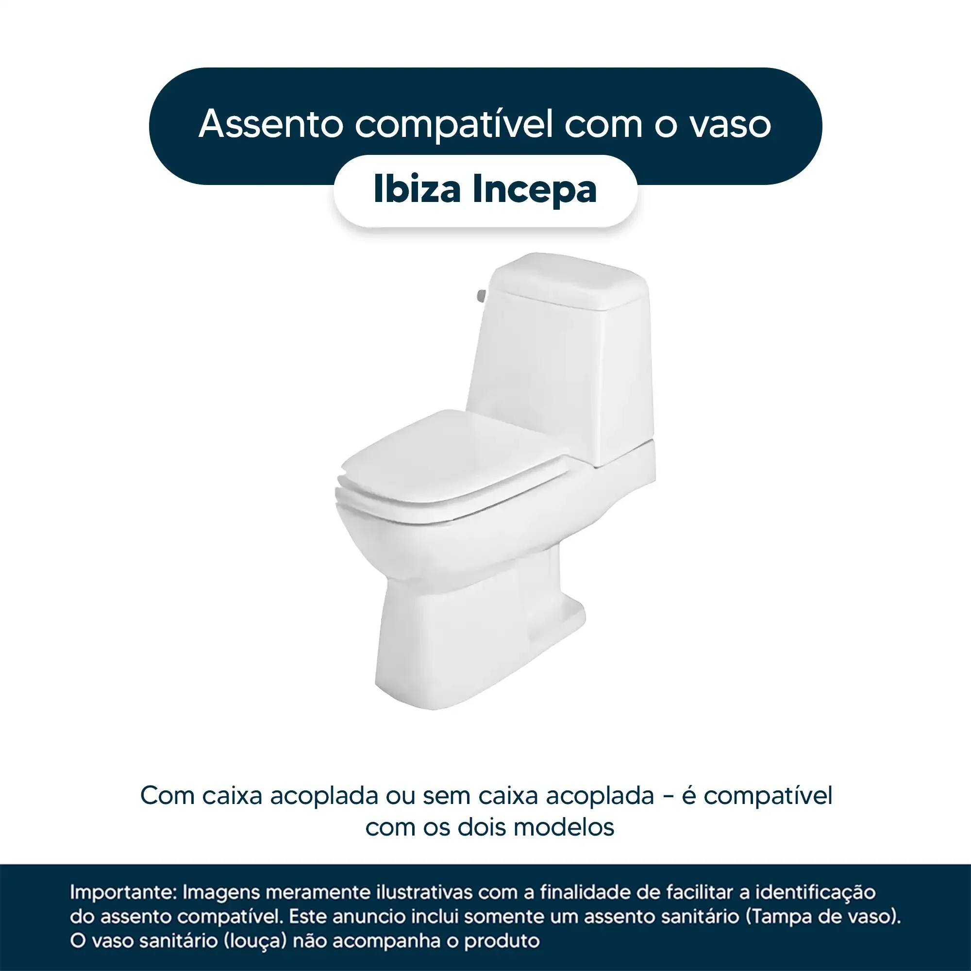 Assento Sanitário Ibiza Bone Para Louça Incepa - 4
