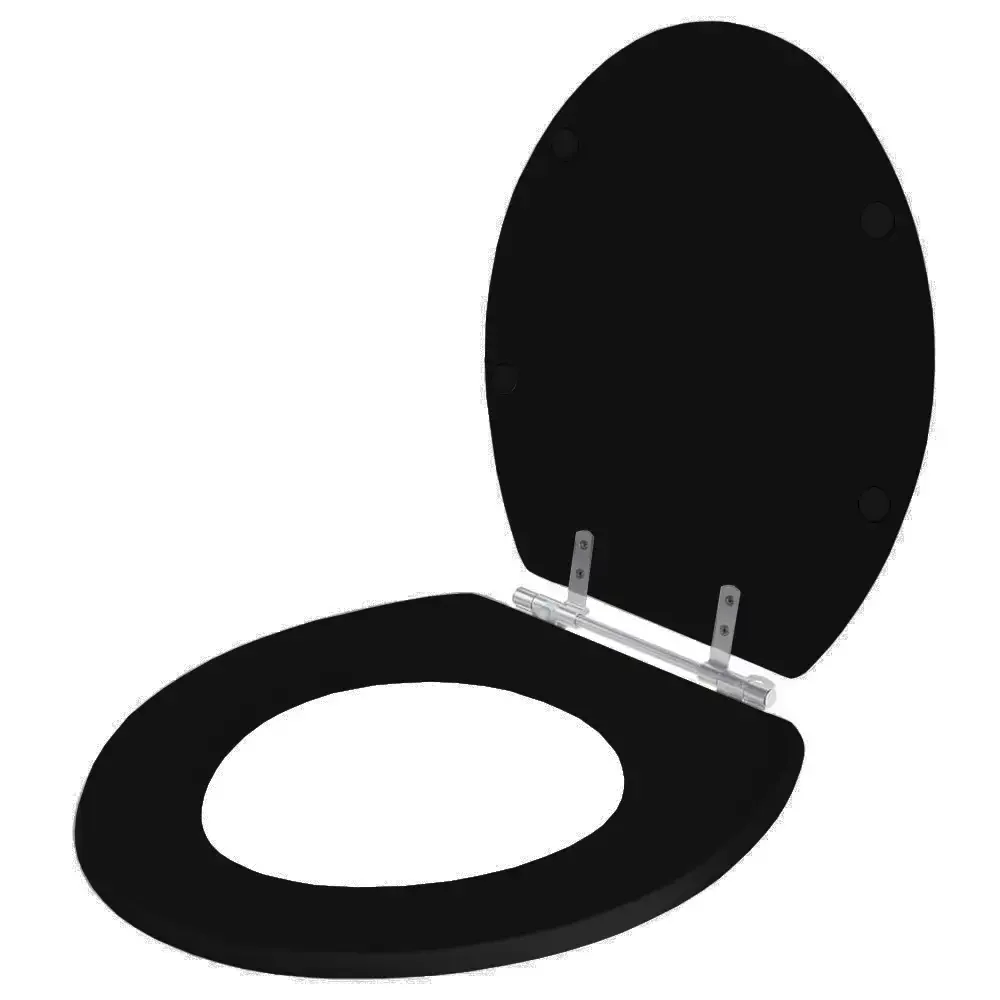 Assento Sanitário Flamingo Preto para vaso Incepa - 2