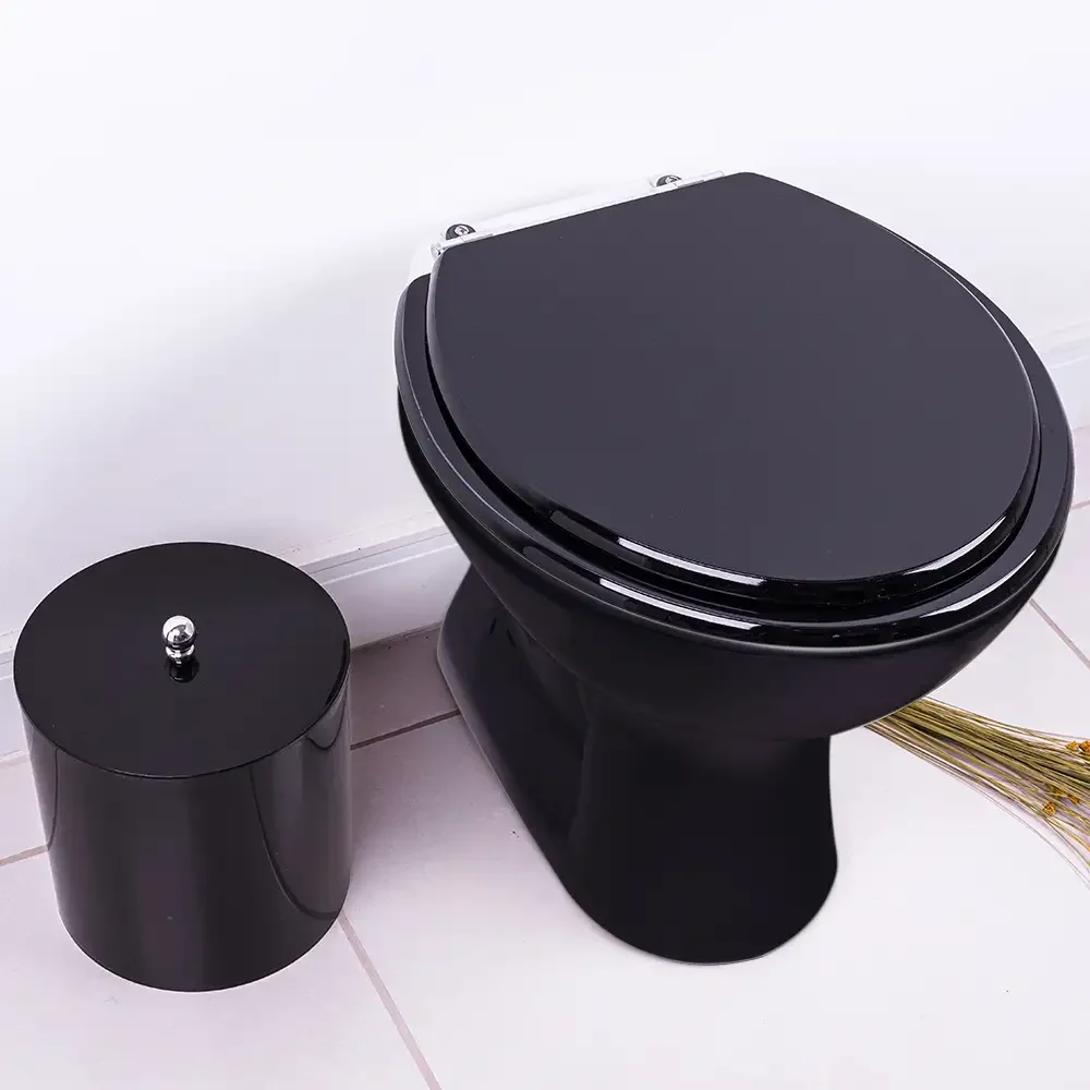 Assento Sanitário Flamingo Preto para vaso Incepa - 6