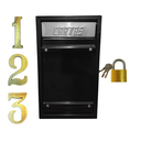 Ver imagem 1 de Caixa Correio Carta Jornal Grade/embutir Preta + 3 Número C/cadeado