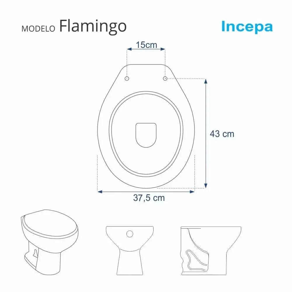 Assento Sanitário Flamingo Verde Água Para Louça Incepa Laufen - 5