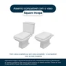 Assento Sanitário Laqueado Square Coral para vaso Incepa - 4
