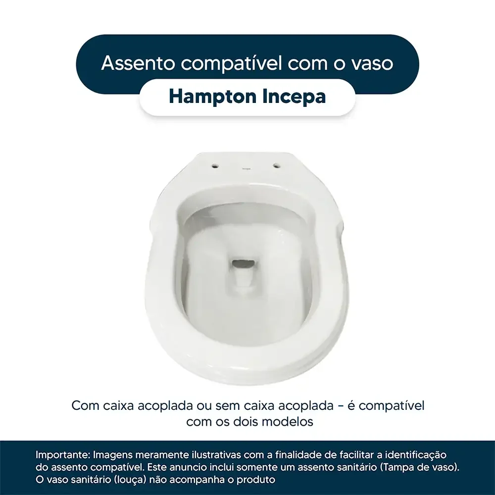Assento Sanitário Hampton Preto Para Louça Incepa Laufen - 4