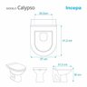 Assento Sanitário Calypso Azul Navy para vaso Incepa - 2