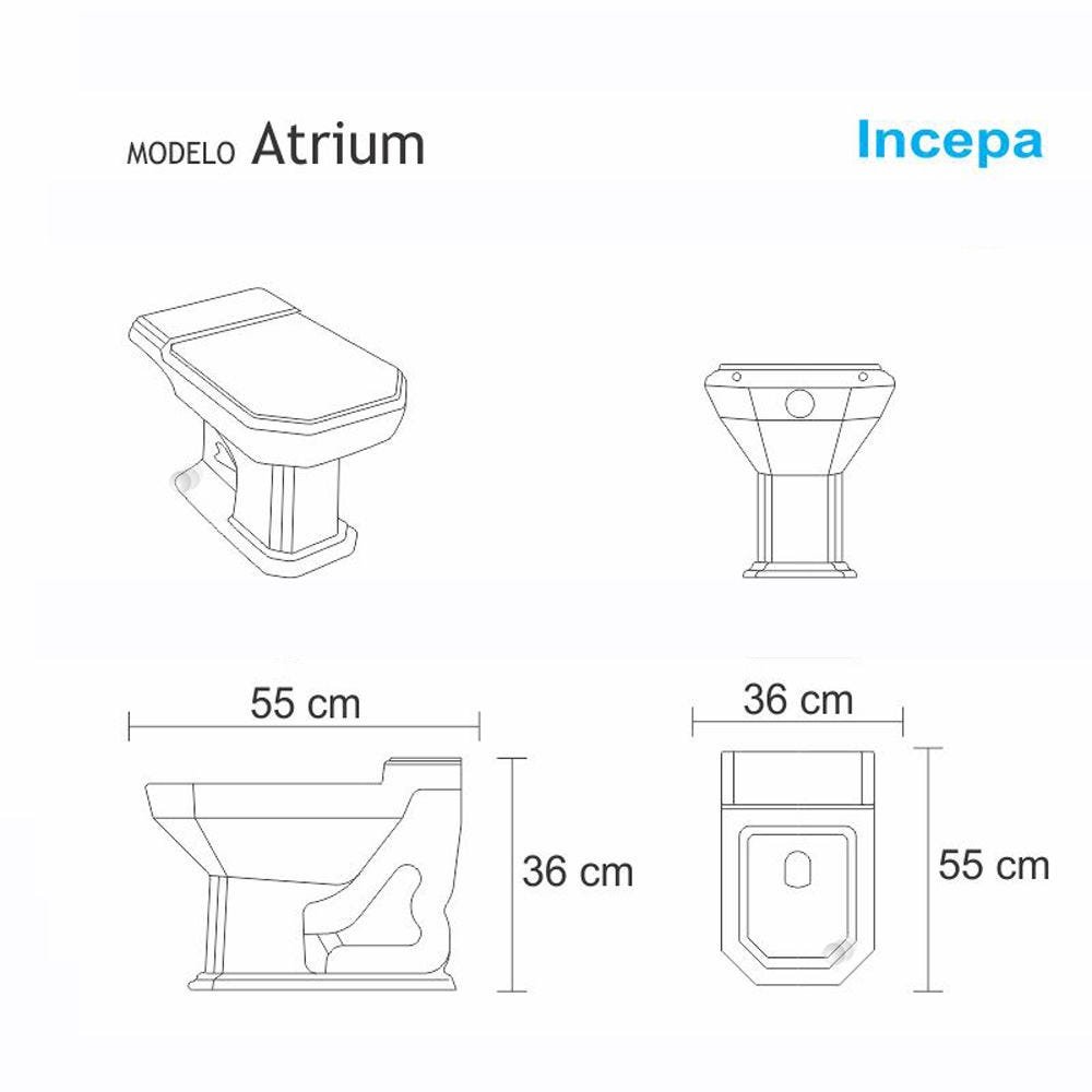 Assento Sanitário Atrium Biscuit (Bege Claro) Para Louça Incepa Laufen - 2