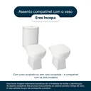 Ver imagem 4 de Assento Sanitário Eros Cinza Platina (Cinza Claro) Para Louça Incepa Laufen