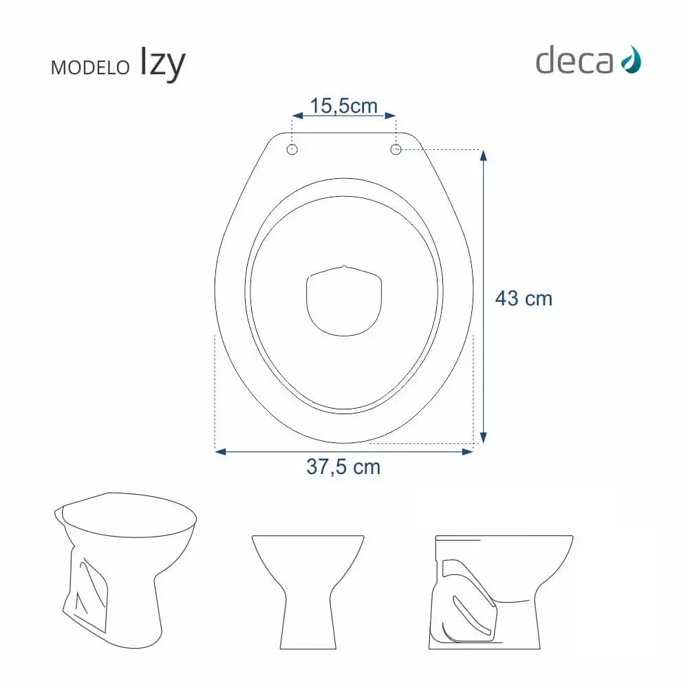 Assento Sanitário Izy Caramelo Para Louça Deca - 5