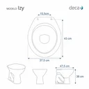 Ver imagem 2 de Assento Sanitário Fechamento Lento Izy Branco para Louça Deca