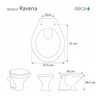 Assento Sanitário Fechamento Lento Ravena Branco para louça Deca - 2