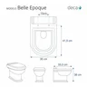Assento Sanitário Fechamento Lento Belle Epoque Creme para Vaso Deca - 2