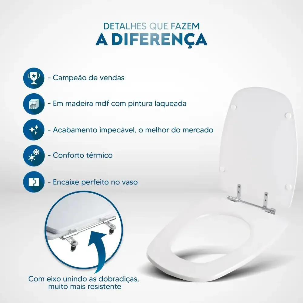 Tampa de Vaso Sanitário Monte Carlo Rosa Floral para bacia Deca - 3