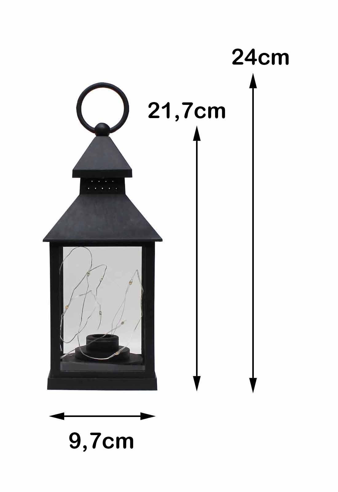 Kit com 2 Luminárias Decorativa Lanterna Marroquina Preto MadeiraMadeira