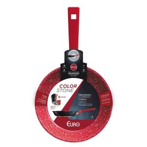 Frigideira Antiaderente ColorStone Titânio Fogão Indução Alumínio Livre de PFOA 24cm - Euro