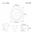 Ver imagem 2 de Tampa de Vaso Sanitário com Amortecedor Izy Branco para Bacia Deca