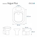 Ver imagem 3 de Tampa de Vaso Sanitário com Amortecedor Vogue Plus Branco para bacia Deca