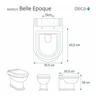 Tampa de Vaso Sanitário com Amortecedor Belle Epoque Creme para Bacia Deca - 3