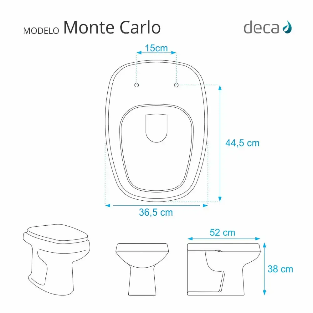 Tampa de Vaso Sanitário com Amortecedor Monte Carlo Rosa Floral para Bacia Deca - 2
