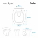 Ver imagem 2 de Assento Sanitário Stylus Marrom Degradê para vaso Celite