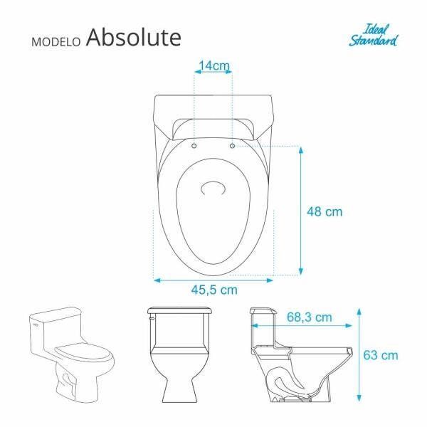 Assento Sanitário Absolute Preto para vaso Ideal Standard - 3