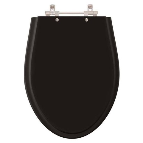 Assento Sanitário Absolute Preto para vaso Ideal Standard