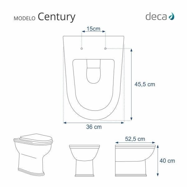 Assento Sanitário Carrara Bege Castor Para Bacia Deca - 2