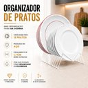 Ver imagem 3 de 3 Organizadores de Armário Suporte Prato Vertical Branco Arm