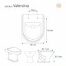 Assento Sanitário Valentina Cinza Claro para vaso Hervy - 2