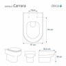 Assento Sanitário Carrara Amendoa para vaso Deca - 2