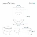 Ver imagem 2 de Assento Sanitário Carrara Amendoa para vaso Deca