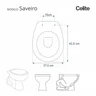 Assento Sanitário Saveiro Cinza Claro para vaso Celite - 5