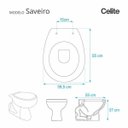 Ver imagem 2 de Assento Sanitário Saveiro Preto para vaso Celite