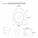 Ver imagem 2 de Assento Sanitário Convencional Oval Bone (Bege Claro) para vaso Ideal Standard