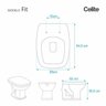 Assento Sanitário Fit Rosato para vaso Celite - 2