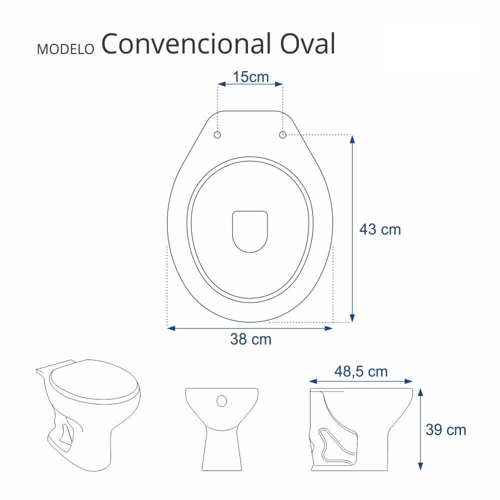 Assento Sanitário Convencional Oval Vermelho - 2