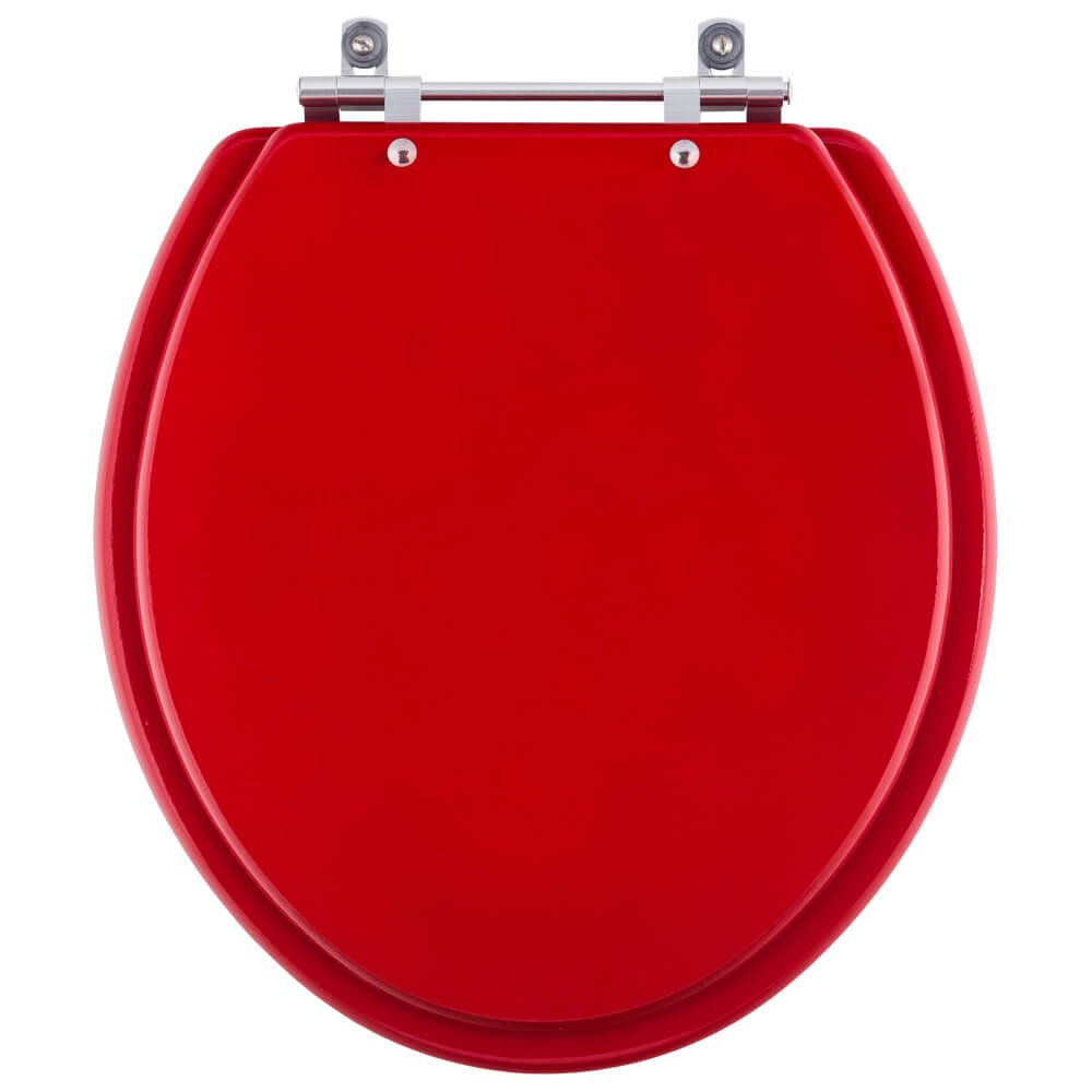 Assento Sanitário Convencional Oval Vermelho - 1