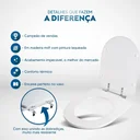 Ver imagem 3 de Assento Sanitário Duna Creme para vaso Deca