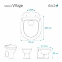 Ver imagem 2 de Assento Sanitário Village Ébano (Preto) para vaso Deca