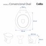 Assento Sanitário Oval Água Marinha Para Vaso Celite - 2