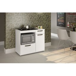 Balcão para Cooktop e Forno - Luna-Branco - CHF Móveis - 1