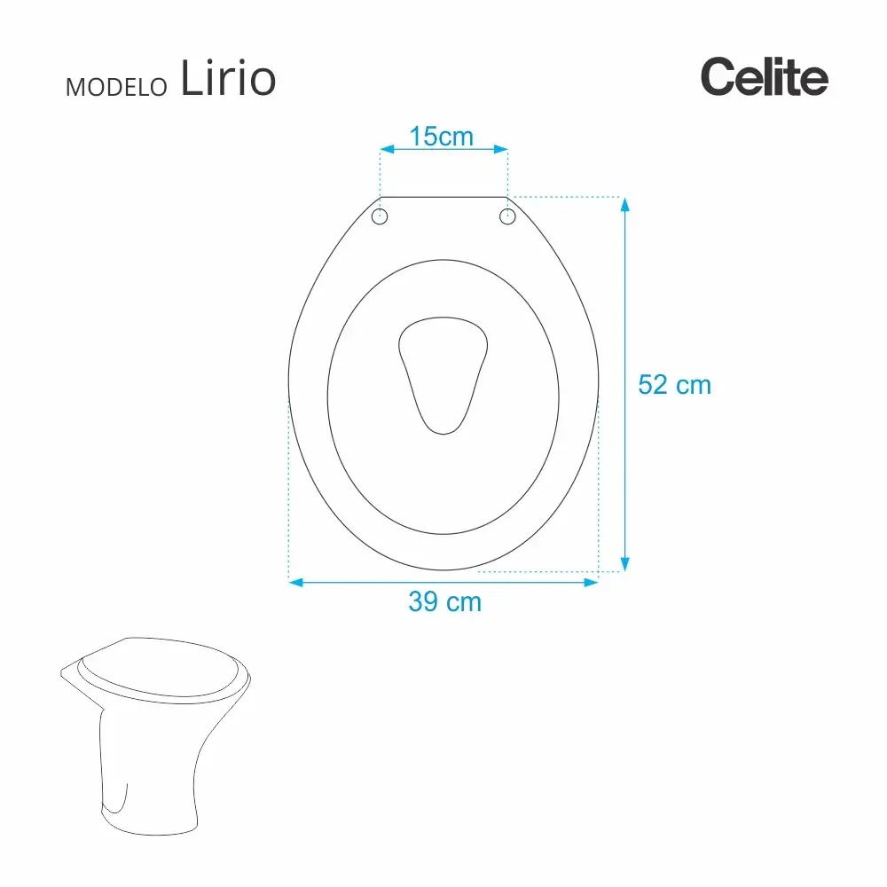 Assento Sanitário Lirio Pessego para vaso Celite - 2