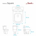 Ver imagem 3 de Tampa Para Vaso Square Branco Para Louça Sanitex