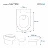 Assento Sanitário Carrara Bege Saara Para Louça Deca - 2