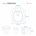 Ver imagem 3 de Assento Sanitário Valentina Branco Para Louça Santamarina