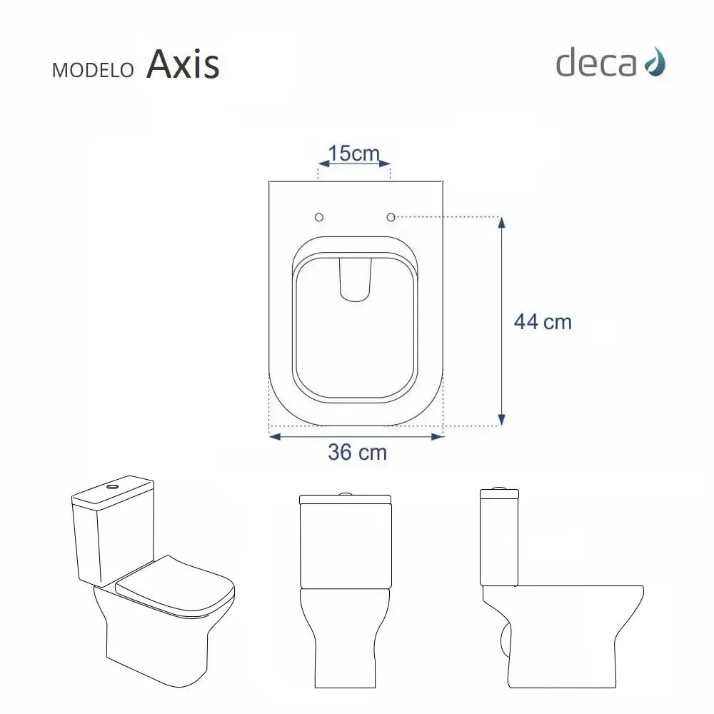 Assento Sanitário Axis Branco Para Louça Deca - 5