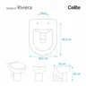 Assento Sanitário Almofadado Riviera Pergamon (Bege Claro) para Vaso Celite - 3