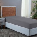 Ver imagem 2 de Lençol Solteiro Aveludado 400 Fios Cama Box e Infantil com Elástico Avulso:cinza