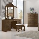 Ver imagem 1 de Penteadeira em Madeira Maciça com Espelho 9 Gavetas Eliane Castanho - Straub Web